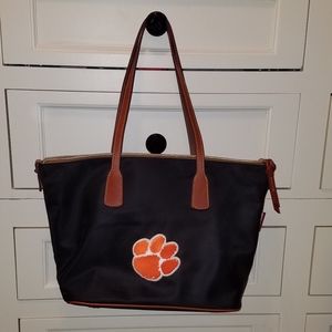 Like new Dooney & Bourke Clemson nylon and leather tote bag